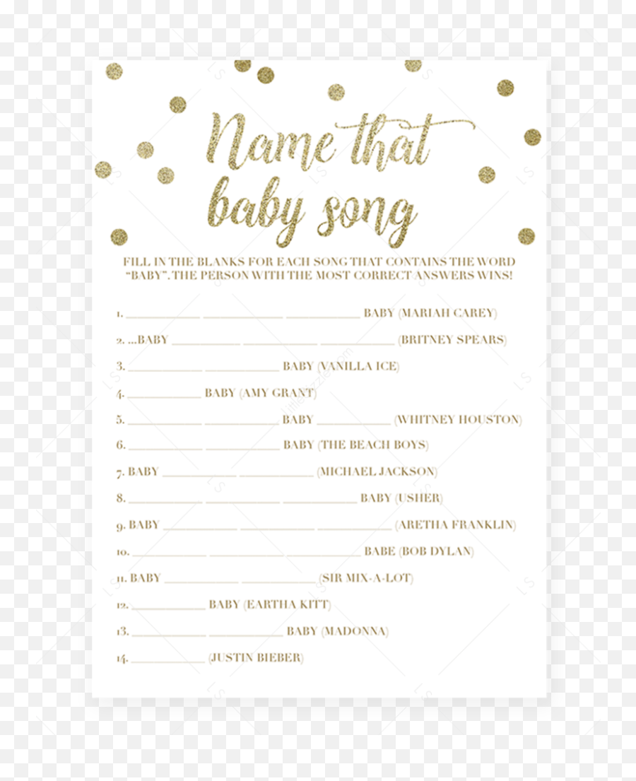 Glitter Emoji - Song Png Download Original Size Png Image Printable Name That Baby Song Game,Shower Emoji