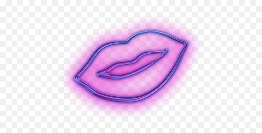 Tumblr Kiss Kissme Neon Neon Sticker - Lips Neon Light Png Emoji,Kissiing In Love Emoji Photobucket