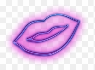 Tumblr Kiss Kissme Neon Neon Sticker - Lips Neon Light Png Emoji,Kissiing In Love Emoji Photobucket