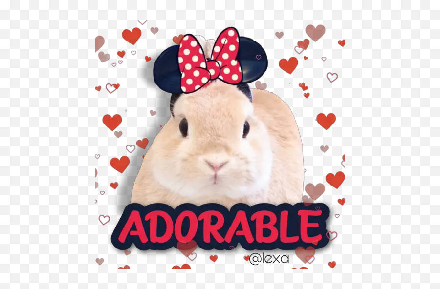 Sticker Maker - Animalitos Domestic Rabbit Emoji,Rabbit Heart Emoticon