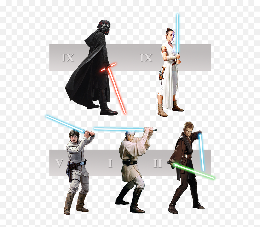 Kylo Ren Rey Vs Luke V - Star Wars Characters Emoji,Darth Vader Emotions