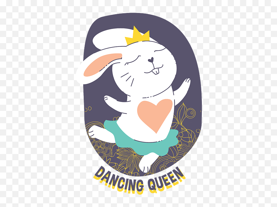 Dancing Queen Rabbit Long Sleeve T - Happy Emoji,Dancing Queen Emoticon