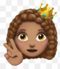Emoji Pretty Girl Sticker - Curly,Cute Girl Emoji