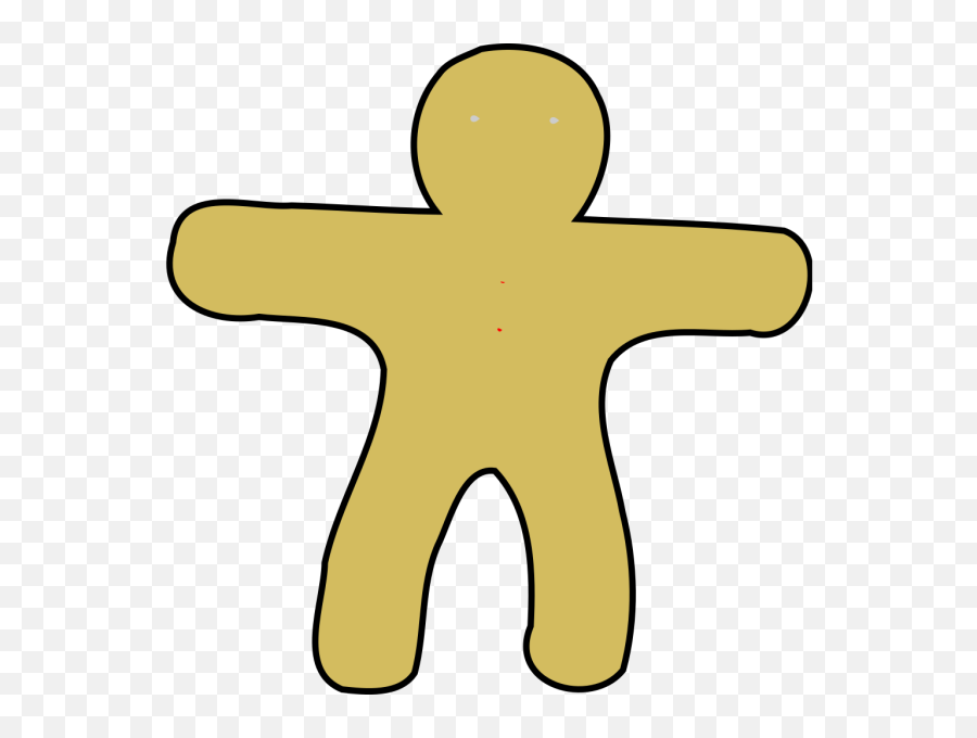 Clip Art Gingerbread Man Outline - Gingerbread Man Emoji,Emoji For Mooning On Iphone
