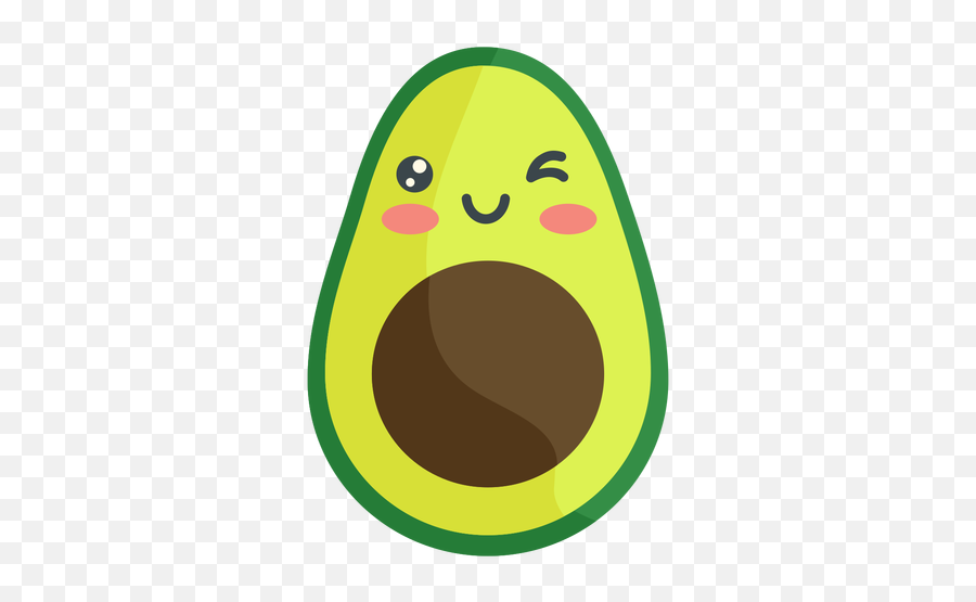 Kawaii Winking Avocado - Aguacate Kawaii Emoji,Guacamole Emoji