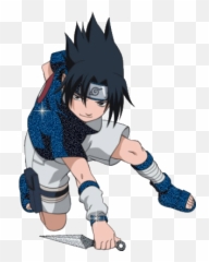 Naruto Glitter Gifs - Sasuke Crouching Emoji,Naruto Emoticon Gif