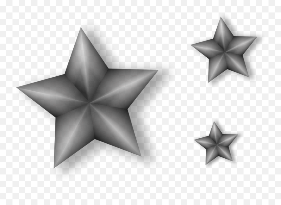 3 Metal Stars With Transparency Clipart I2clipart - Stars Transparent Background White Balloon Png Emoji,Heavy Metal Emoticons