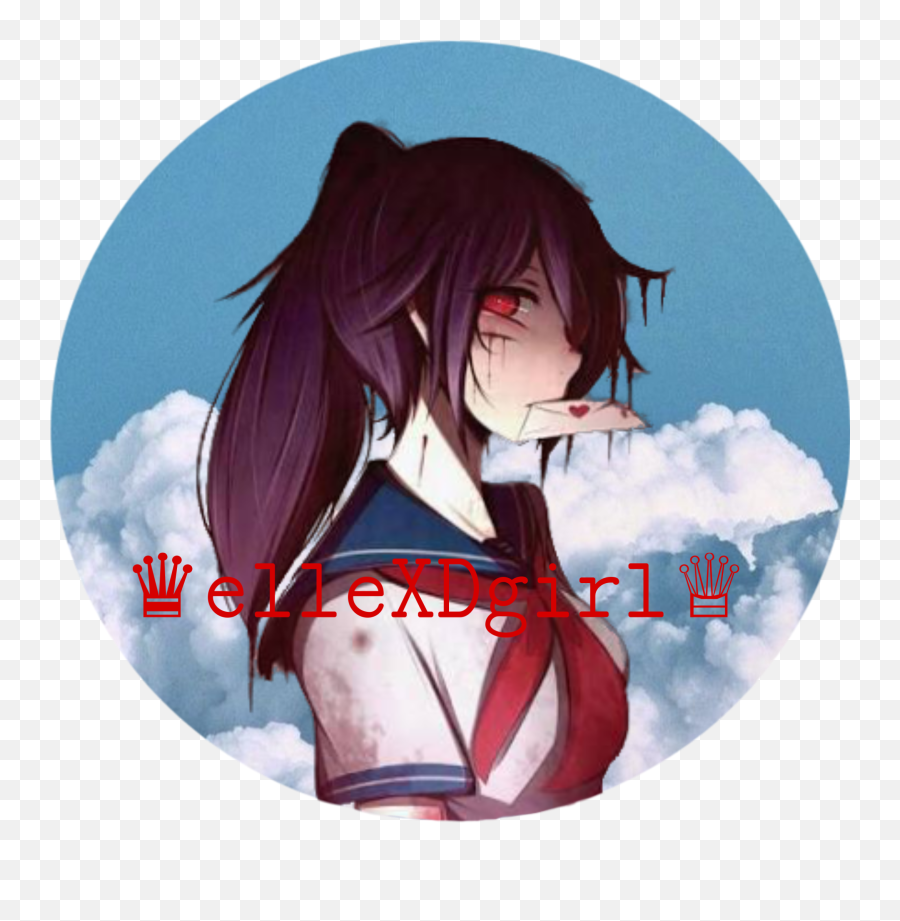 Yanderechan I Love Yandere Sticker By Ellexdgirl - Hime Cut Emoji,Yandere Emoji