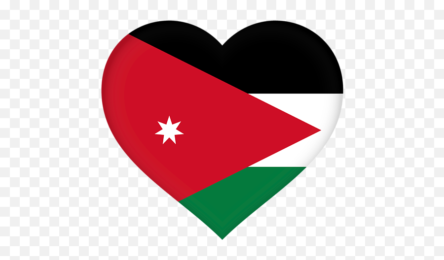 Vector Country Flag Of Jordan - Heart Vector World Flags Emoji,Arabic Flag Emoji