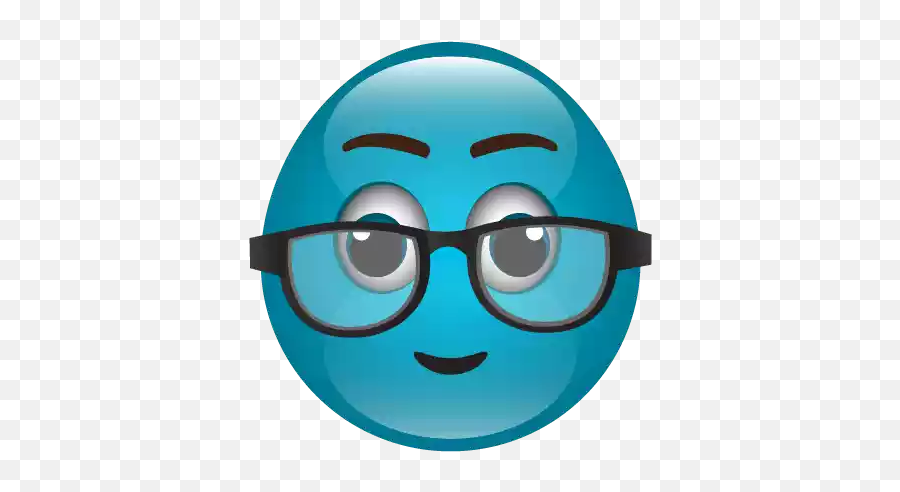Cute Blue Emoji Png Photo Png Mart,Eyeglasses Emoji