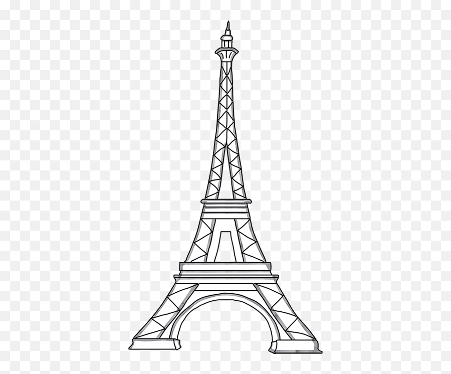 Eiffel Tower Template Cut Out 203144 - Steeple Usepng Eiffel Tower Drawing Emoji,Large Emoji Cutouts