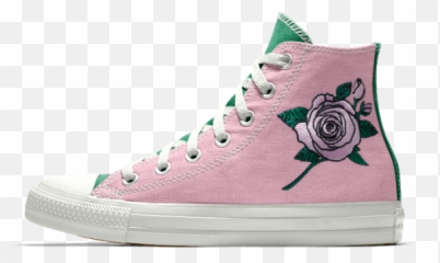 Converse Custom Chuck Taylor All Star - All White Rose Embrodiered Converse Emoji,Emoji Joggers Shoes