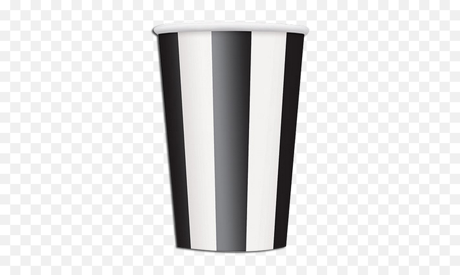 Black Striped Party Cups - Black And White Striped Paper Cups Emoji,Emoji Plastic Cups