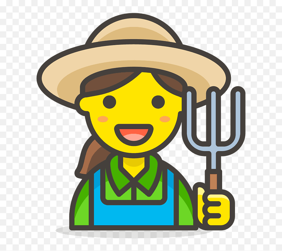 Woman Farmer Emoji - Agriculturist Clipart,Running Woman Emoji