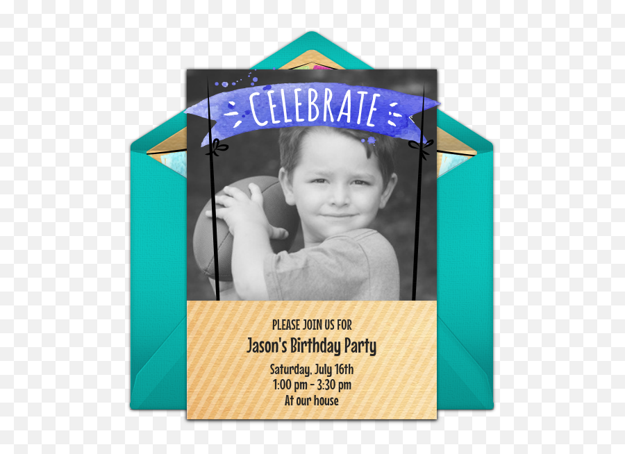 Summer Birthday Party Invitations - Boy Emoji,Rollerskating Emoji Party Invitations