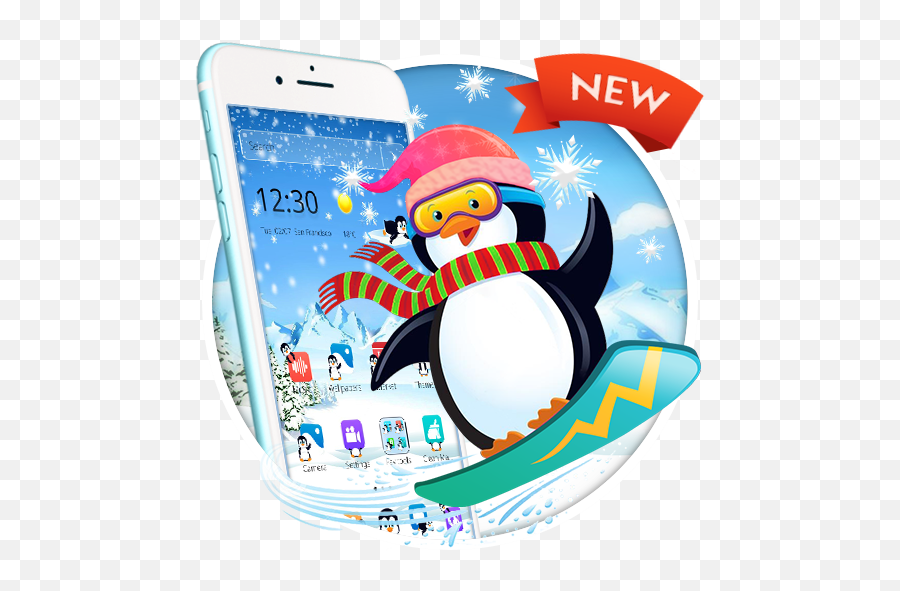 Christmas Penguin Launcher U2013 Alkalmazások A Google Playen - Smartphone Emoji,Christmas Emoji Iphone