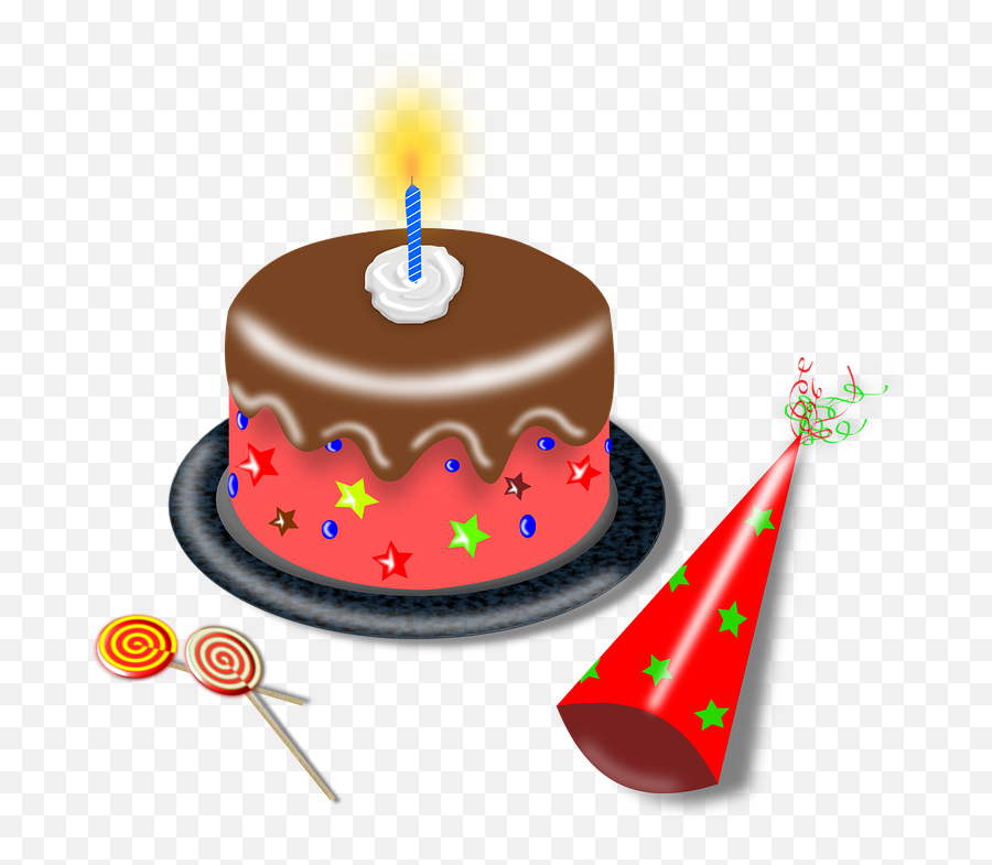 Free Happy Birthday Birthday Vectors - Betül Doum Günü Mesaj Emoji,Birthday Cake Emoticon Red