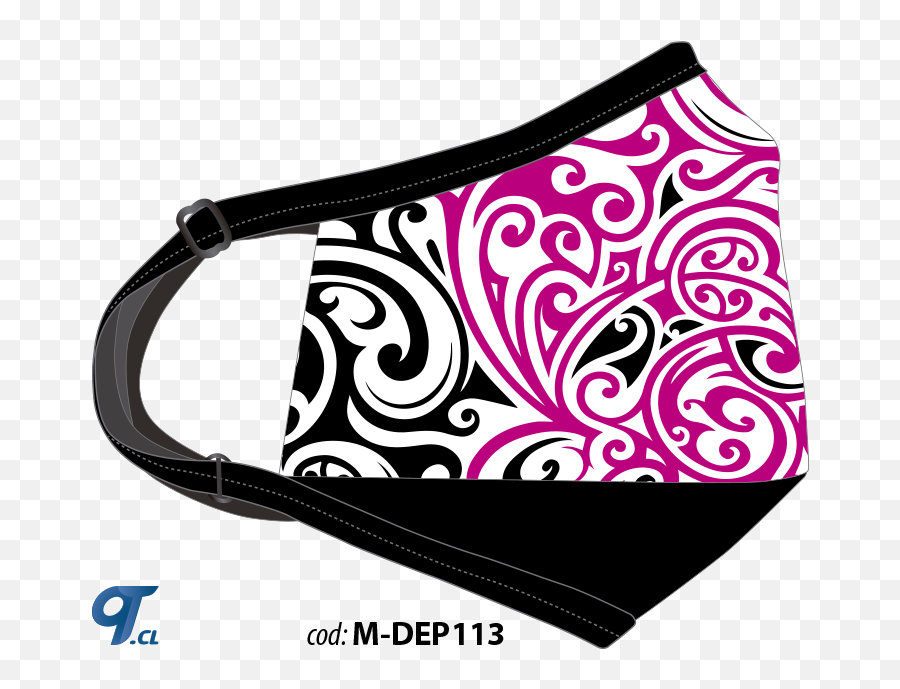 Mascarilla Deportiva Dep113 - Maori Patterns Emoji,Emoji Mascarillas