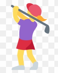 U200d Woman Playing Golf - Man Golfing Emoji,Throw Glove Down Emoticon