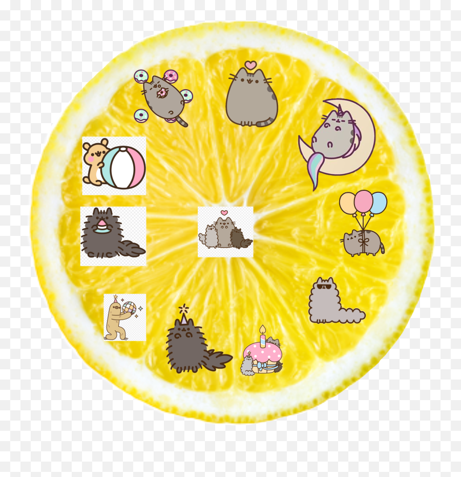 Lemon Pusheen Pip Sticker Emoji,Pip Die Emojis