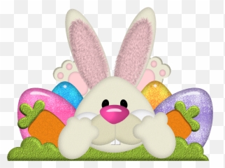 Easter Bunny With Eggs Transparent Png - Easter Bunny Clip Art Png Emoji,Bunny And Egg Emoji
