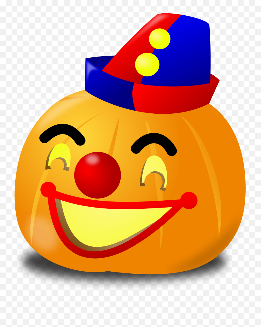 Clown Pumpkin Clip Art At Clker - Vector Graphics Emoji,Facebook Pumpkin Emoticon