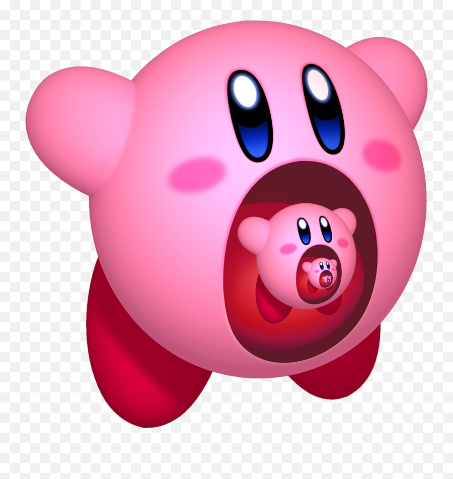 Download Kirby Mouth Wide Open - Kirby With Mouth Open Emoji,Kirby Emoji