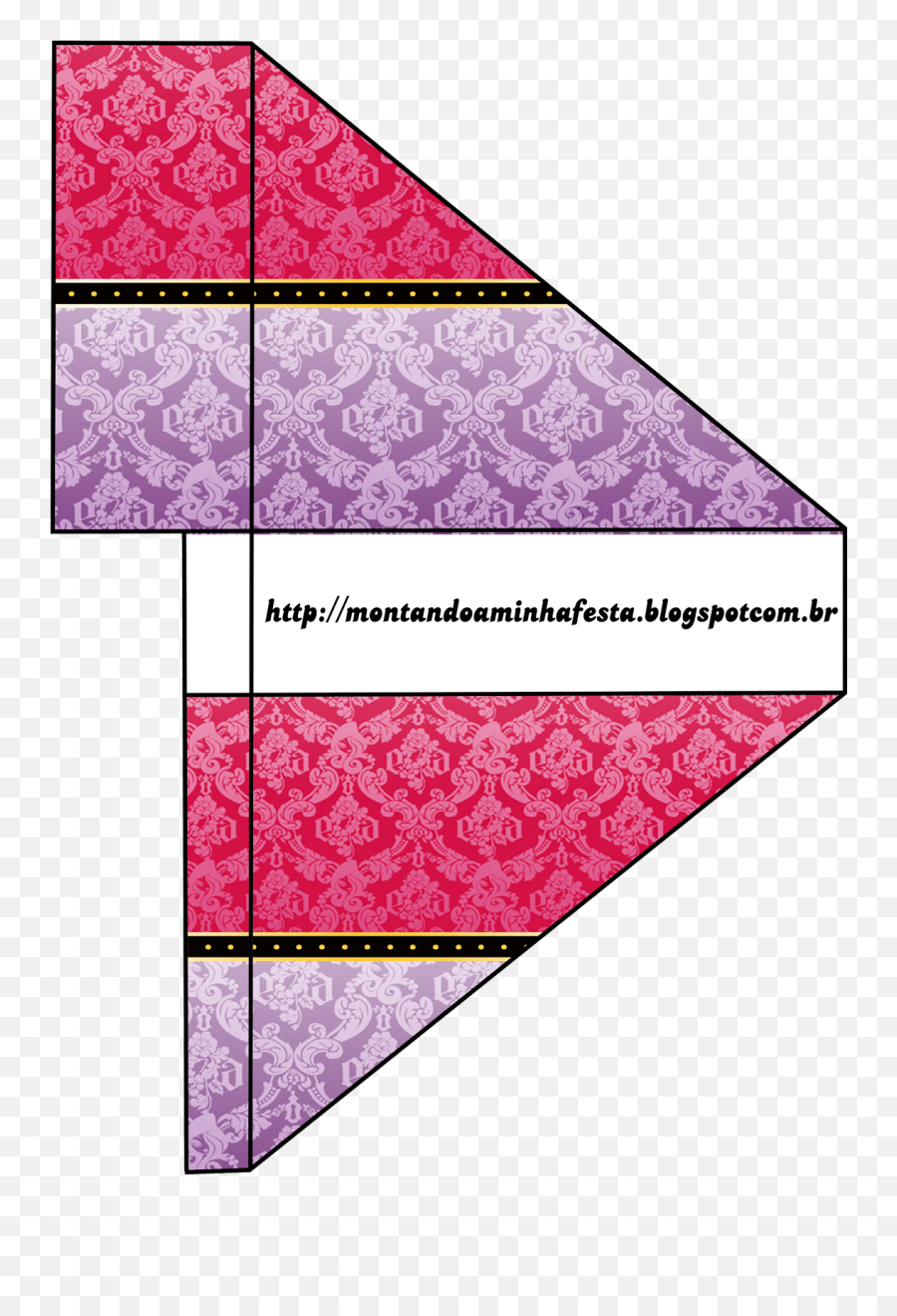 White Damasks In Lilac And Pink Free Party Printable Boxes - Horizontal Emoji,Blank Emoji Invitations