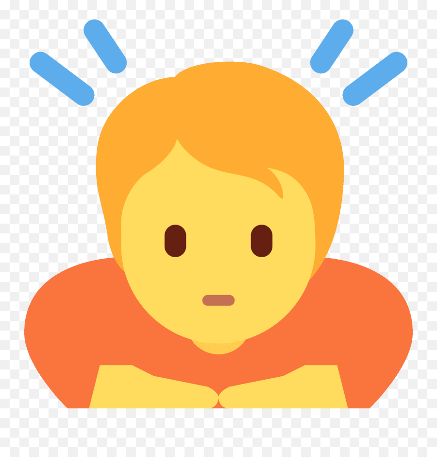 Person Bowing Emoji - Emoji De Reverencia,Bow Emoji