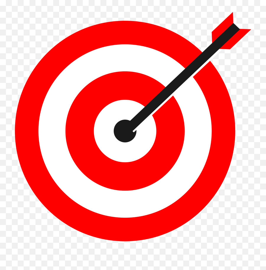 Target Red White Bow Arrow Sticker - Bullseye Clip Art Target Emoji,Emoji Stickers At Target