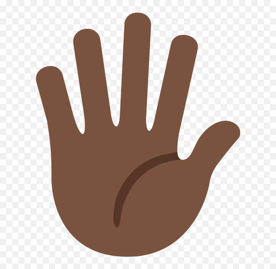 Hand With Fingers Splayed Emoji With - Old Town Square,Brown Emoji Hands