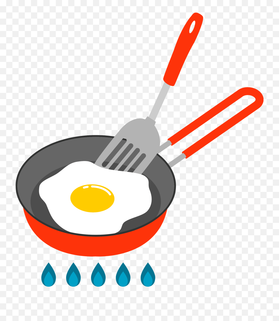 Fried Eggs Cooking Clipart - Frying Egg Clipart Emoji,Frying Pan Emoji