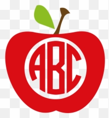 Monogram Apple With Abc Clipart Free Svg File - Svgheartcom Duck Deer Fish Monagram Emoji,Apple Emoji Svg