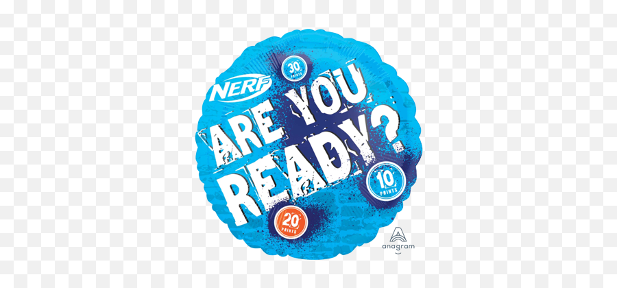 Nerf Party Foil Balloon - Nerf Are You Ready Emoji,Nerf Emoji