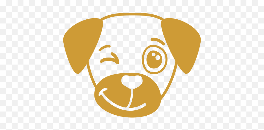 Dog Wink Head Muzzle Flat - Snout Emoji,Emotions Do Zap Animais