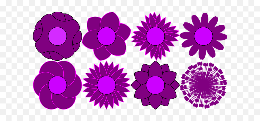 Free Violet Purple Vectors - Clipart Flower Shapes Emoji,Emotion Leaf Friendship Violet