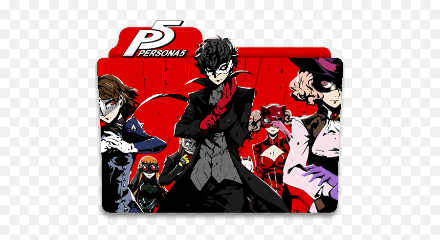 Persona Tv Show Folder Icon - Designbust Persona 5 Emoji,Persona 5 Emoji