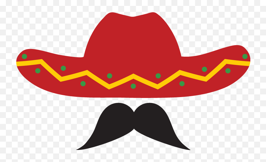 Mexican Hat And Mustache Png Free Icons Of Mexican Hat And - Cinco De Mayo Items Transparent Background Emoji,What Is With Mexicans With The Emoticon 