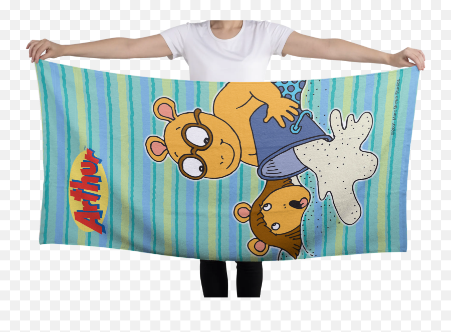 Arthur And Dw Beach Towel - Arthur Happy Emoji,Dw Emoticon