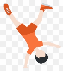 Light Skin Tone Emoji - Man Cartwheeling Emoji,Windmill Emoji