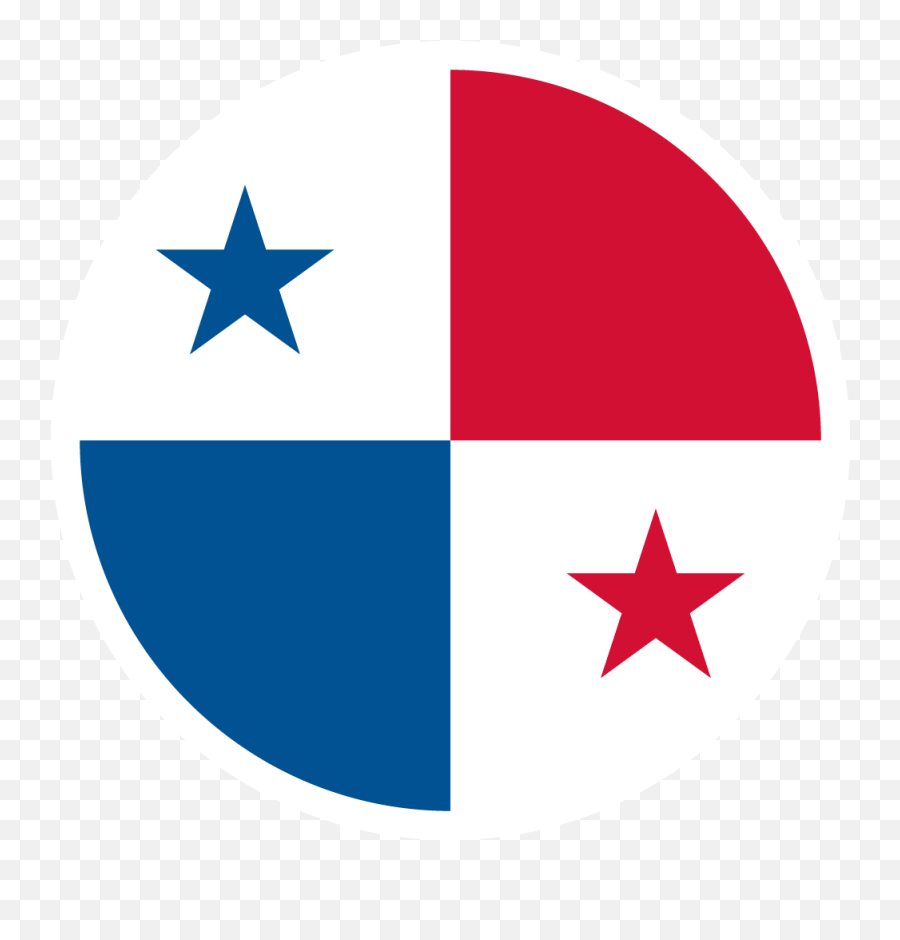 Panama Flag - Bandera Panama Emoji Clipart Full Size Panama Flag Round,Texas Emoji