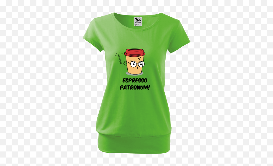 Ladies T - Shirt Adler City With Printing Espresso Patronum Bavlnné Triko Dámské Emoji,Emoticon With Glasses Tshirt