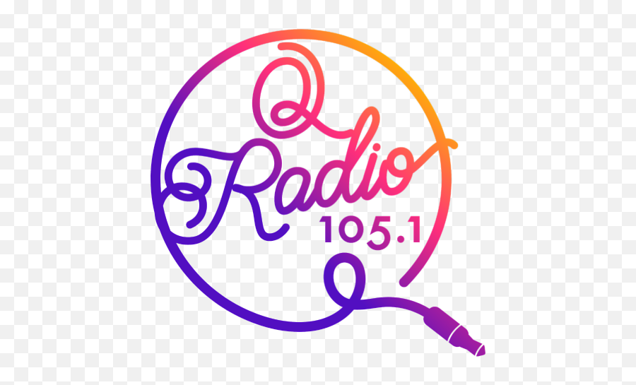 International News Qradio 1051 - Q105 1 Radio Station Emoji,Phone Needle Emoji