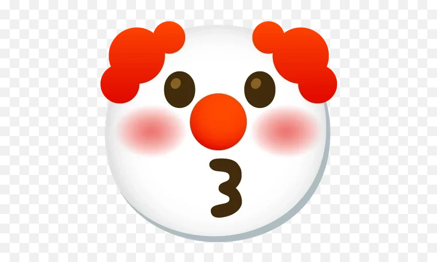 Telegram Sticker 9 From Collection Clown Emoji - Crying Clown Emoji,Anime Girl Emoticons