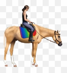 Casually Riding My Sticker - Halter Emoji,Riding Crop Emoji