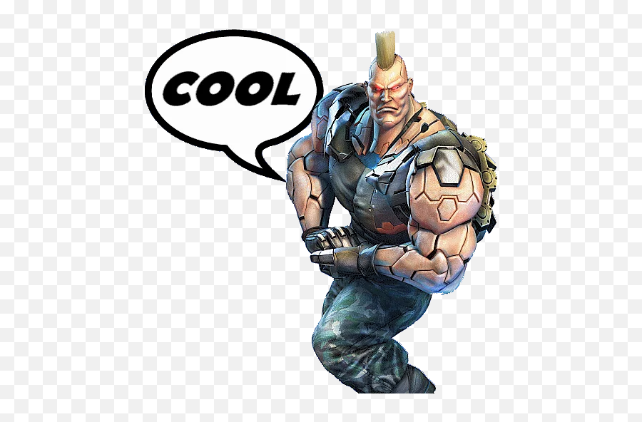 Telegram Sticker From Tekken Pack Emoji,Metal Arm Emoji