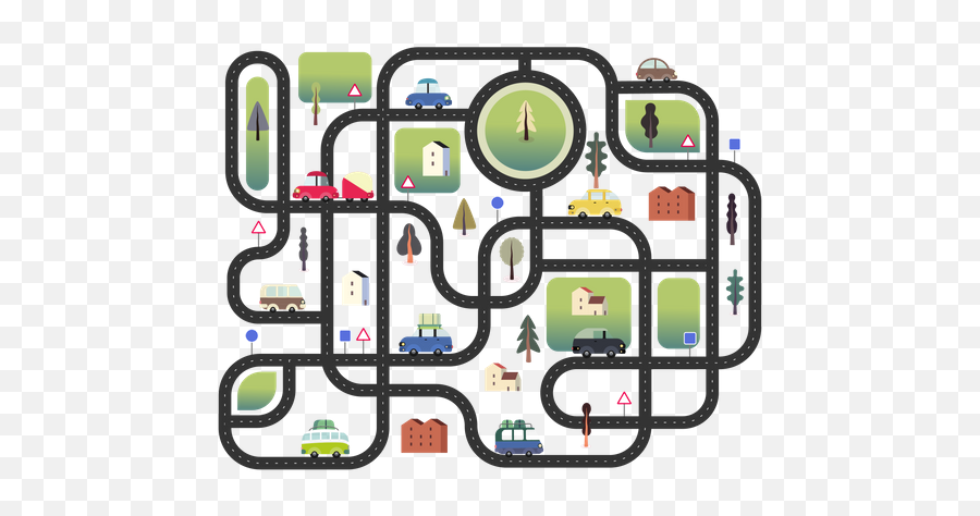 Roadmap Icon - Download In Flat Style Emoji,Highway Emoji