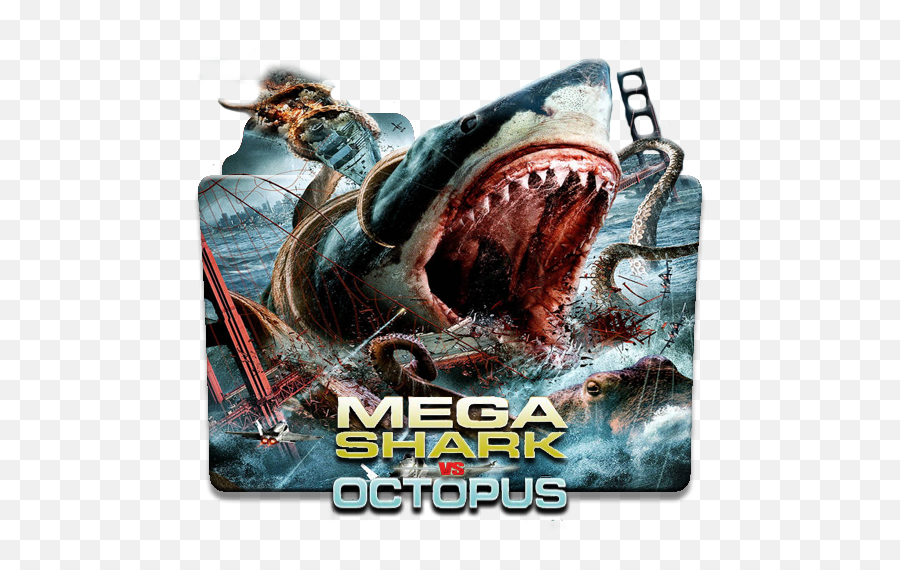 Mega Shark Vs Giant Octopus Folder Icon 2009 - Designbust Emoji,Megamind Emoji