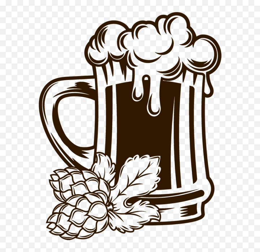 Beer Drawing Png Transparent Png - Black And White Beer Clipart Emoji,Beer Mug Emoji