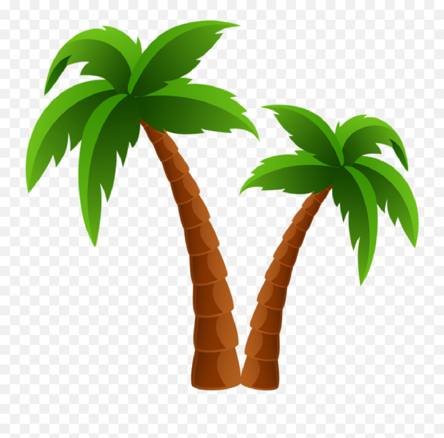 Download Hd Two Palm Trees Png Clipart - Clipart Palm Trees Png Emoji,Palm Tree Emoji